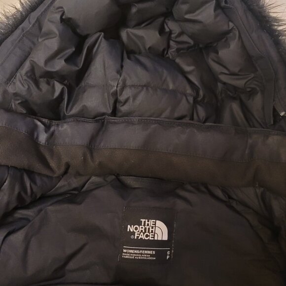 The North Face Black Goose Down HyVent Parka with Removable Faux Fur Hood Sz S-P - Picture 14 of 15